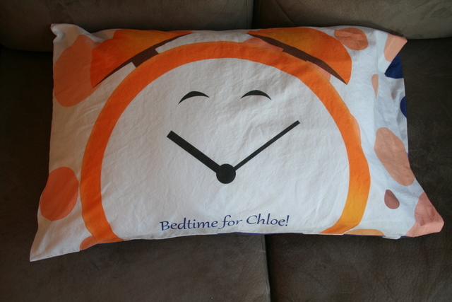 alarm clock pillowcase - bedtime