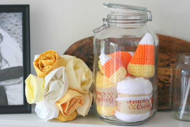 giant crochet candy corn