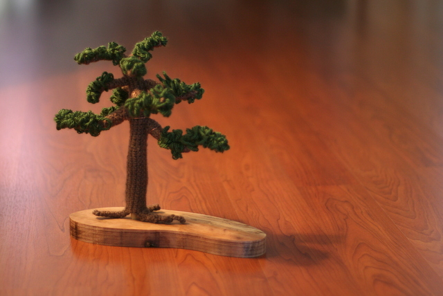 crochet bonsai tree